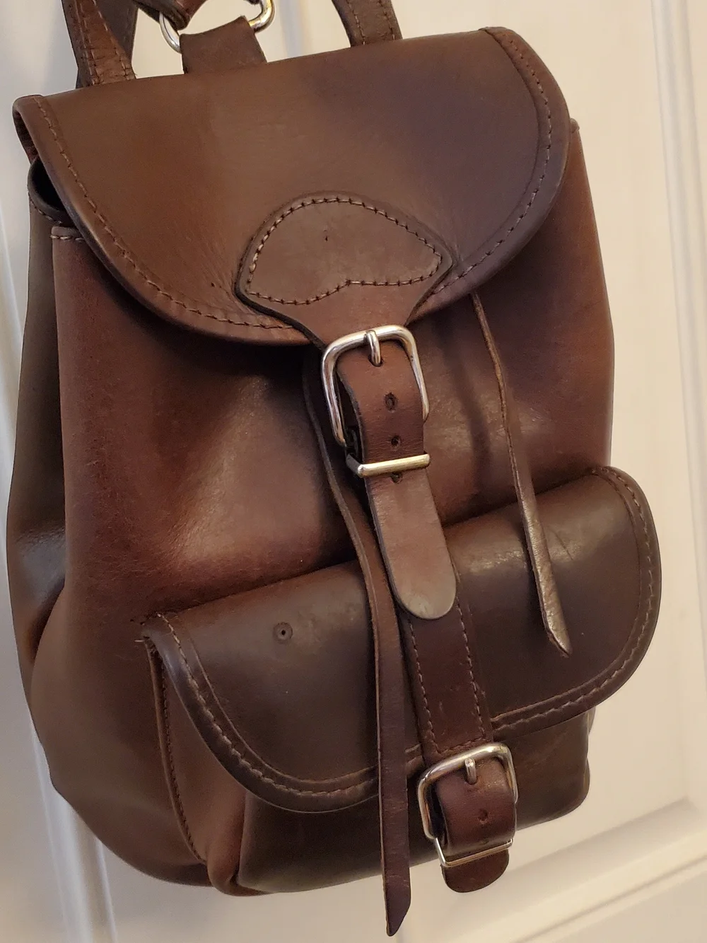 Vintage Leather Mini Backpack purse (like Roots) 90s witchy Whimsigoth y2k Biker